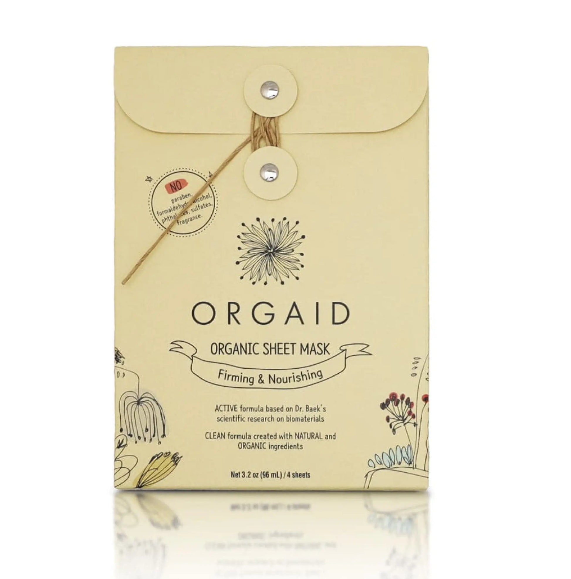Organic Firming and Nourishing Sheet Mask (4 Pack) Orgaid