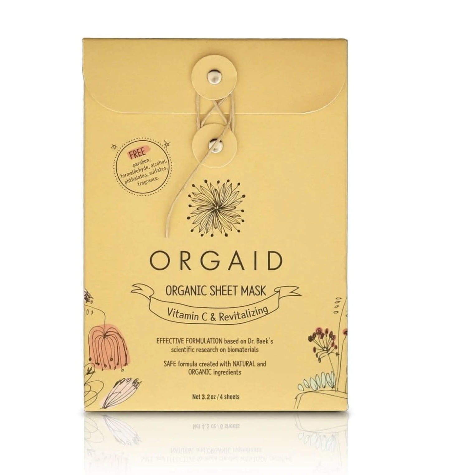 Vitamin C Rejuvenating Sheet Mask (4 Pack) Orgaid