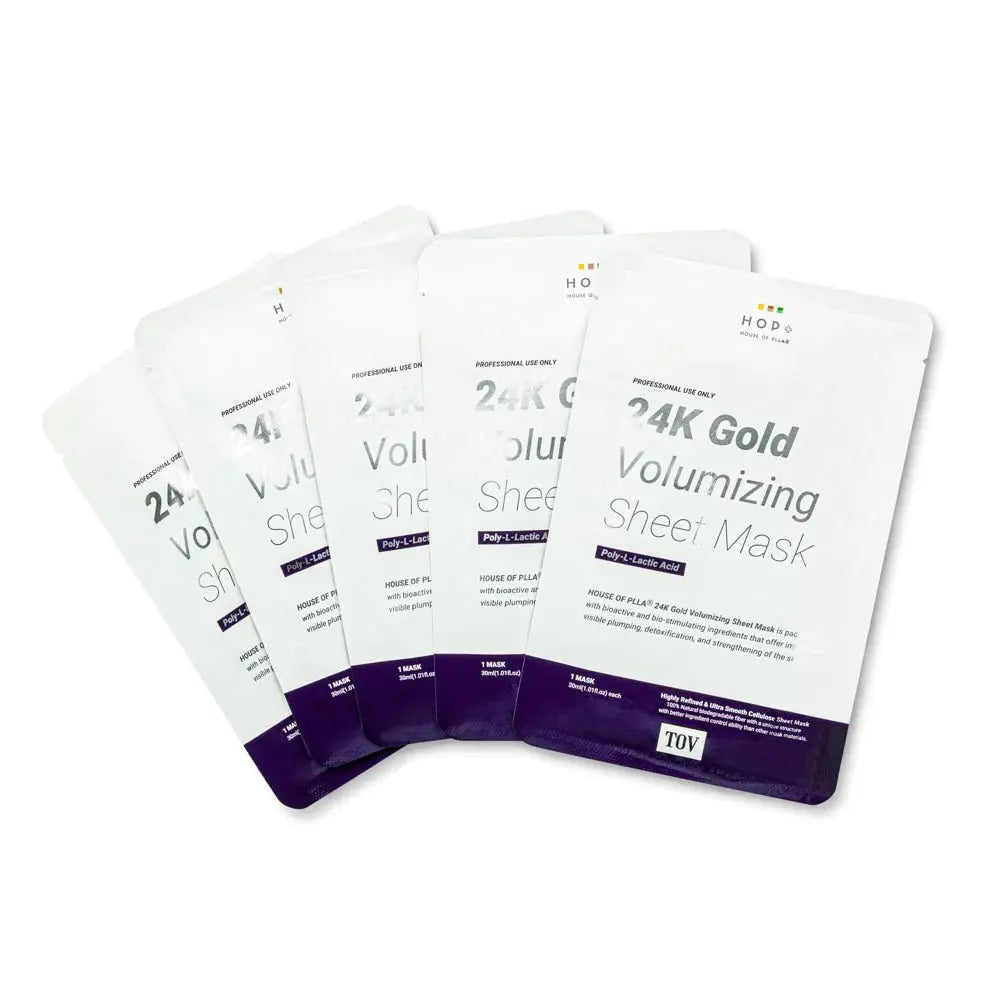 HOP+ 24K Gold Volumizing Sheet Mask 5-Pack