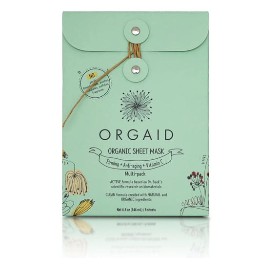 ORGAID Organic Sheet Mask Multi Pack six-mask box from SkinSkulpt