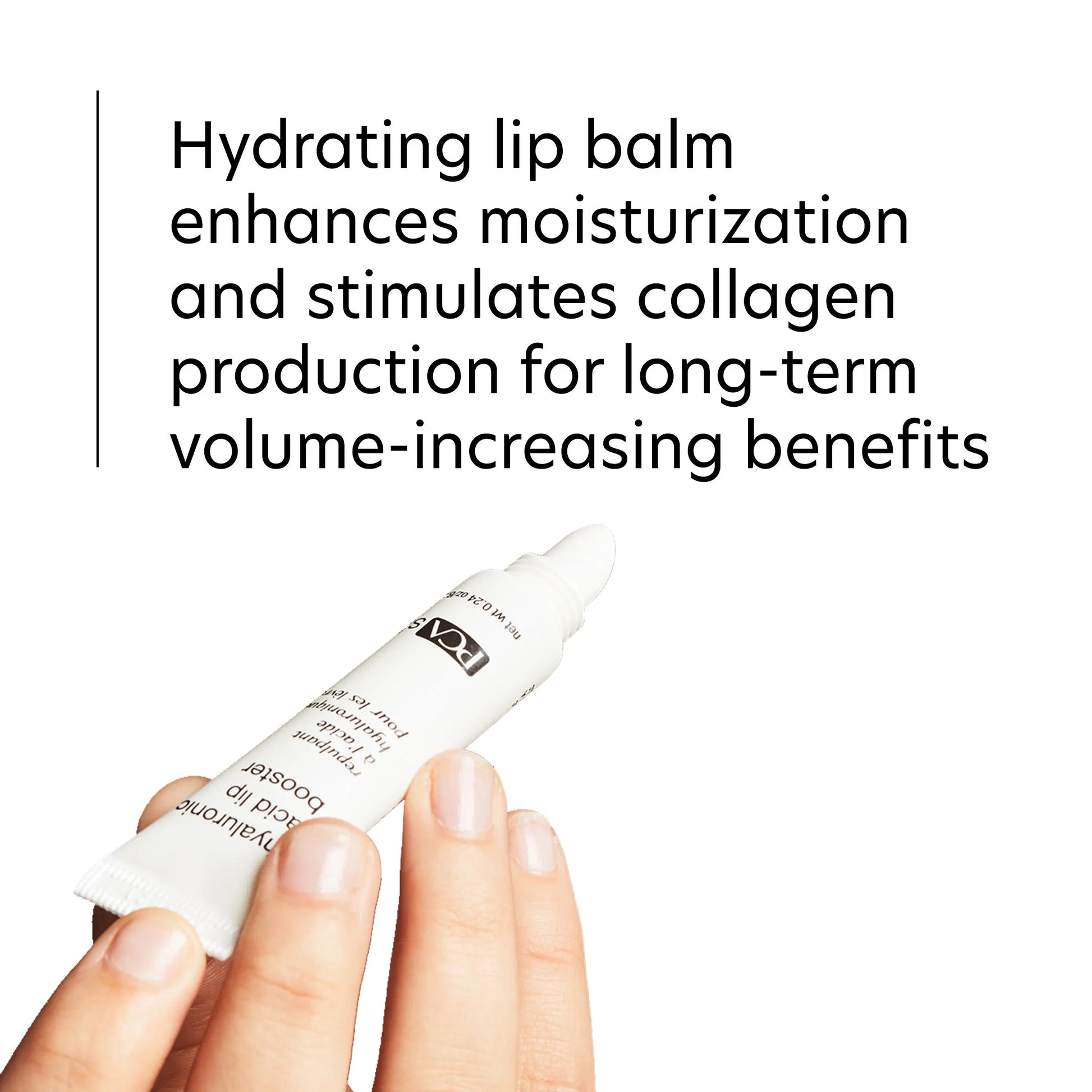 PCA Hyaluronic Acid Lip Booster applied for lasting lip volume, from SkinSkulpt