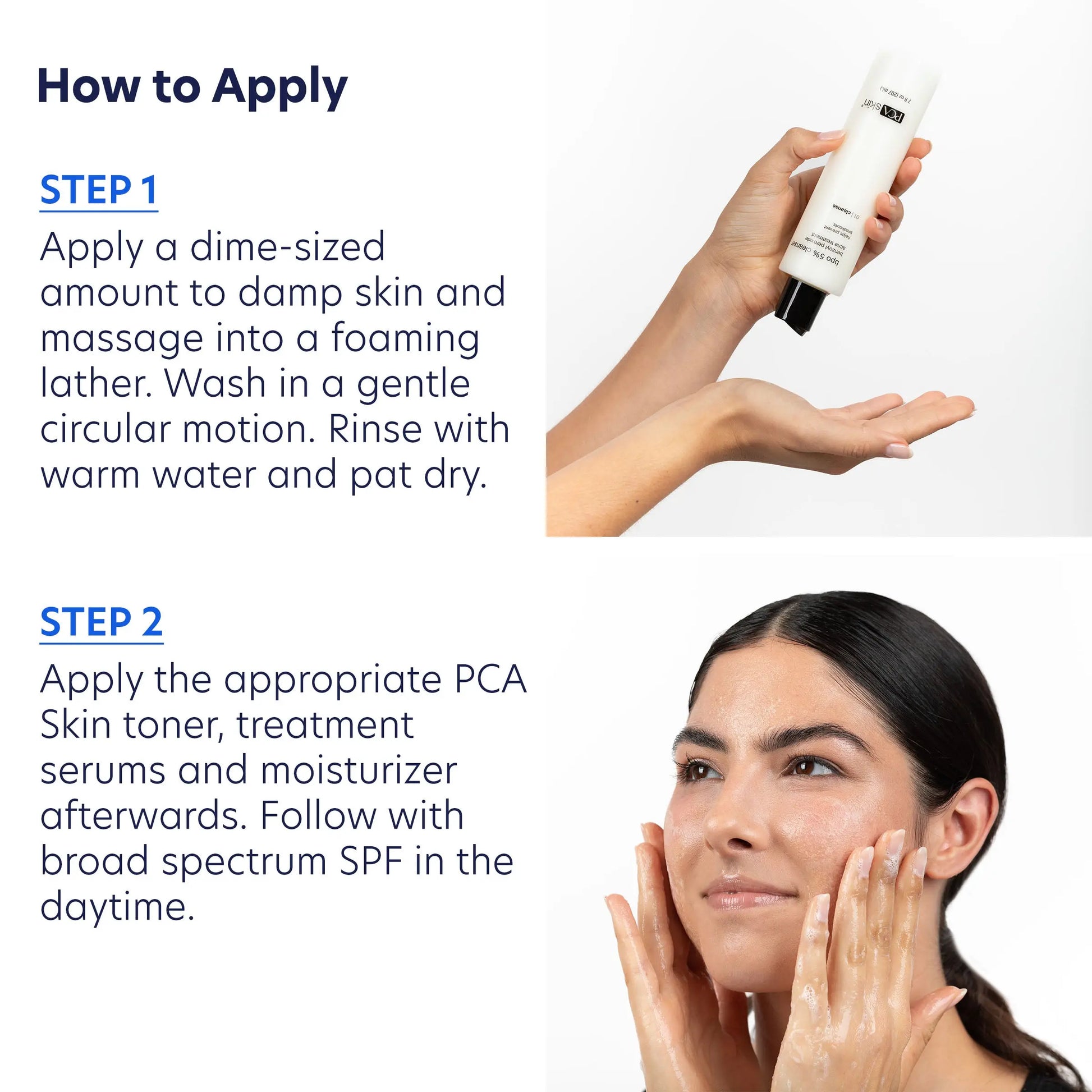 PCA Skin BPO 5% benzoyl peroxide acne cleanser bottle - SkinSkulpt