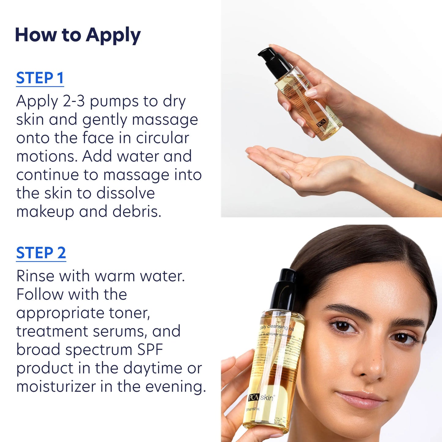 PCA Skin Daily Cleansing Oil makeup removing oil cleanser bottle - SkinSkulpt