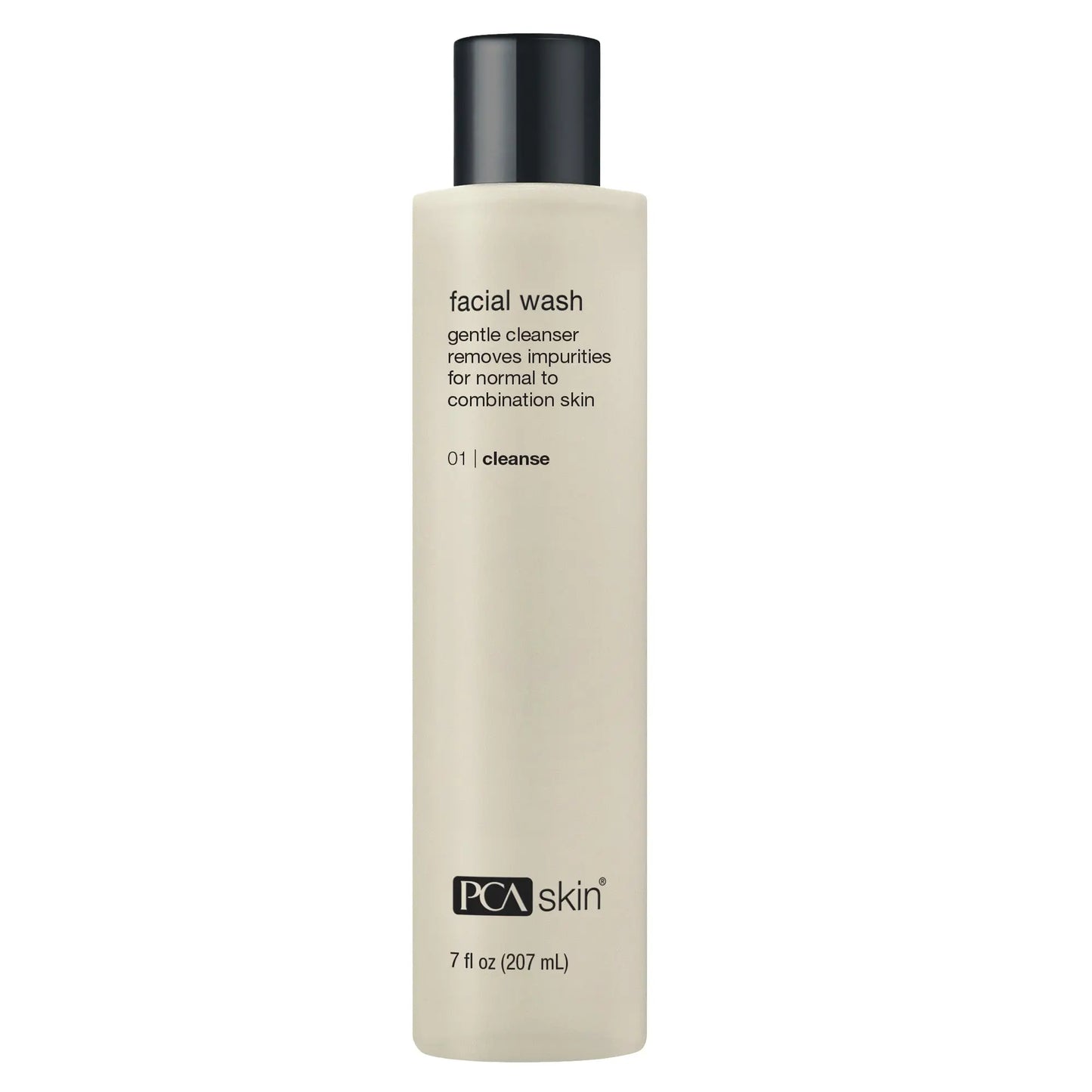 PCA Skin Facial Wash gentle lactic acid foaming cleanser bottle from SkinSkulpt