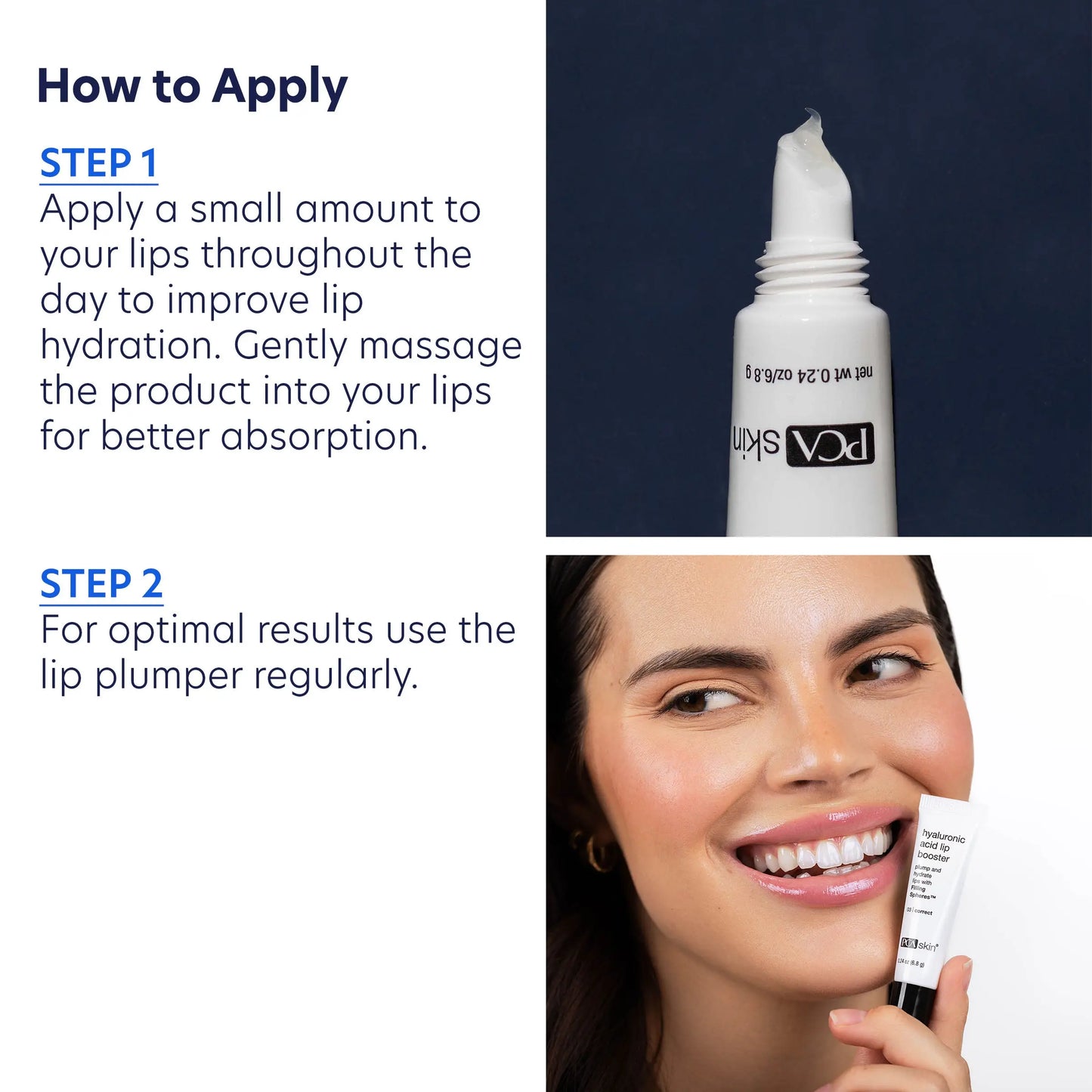 PCA Skin Hyaluronic Acid Lip Booster plumping treatment tube - SkinSkulpt