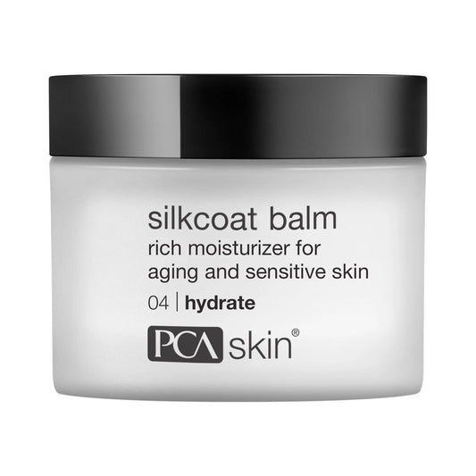 PCA Skin Silkcoat Balm rich moisturizer jar for dry and aging skin from SkinSkulpt