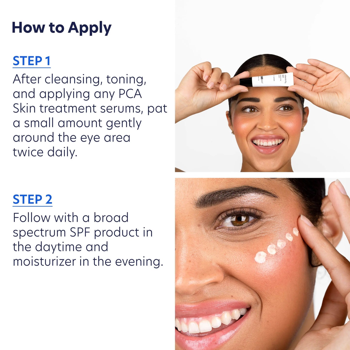 PCA Skin Vitamin B3 Eye Brightening Cream tube for dark circles - SkinSkulpt
