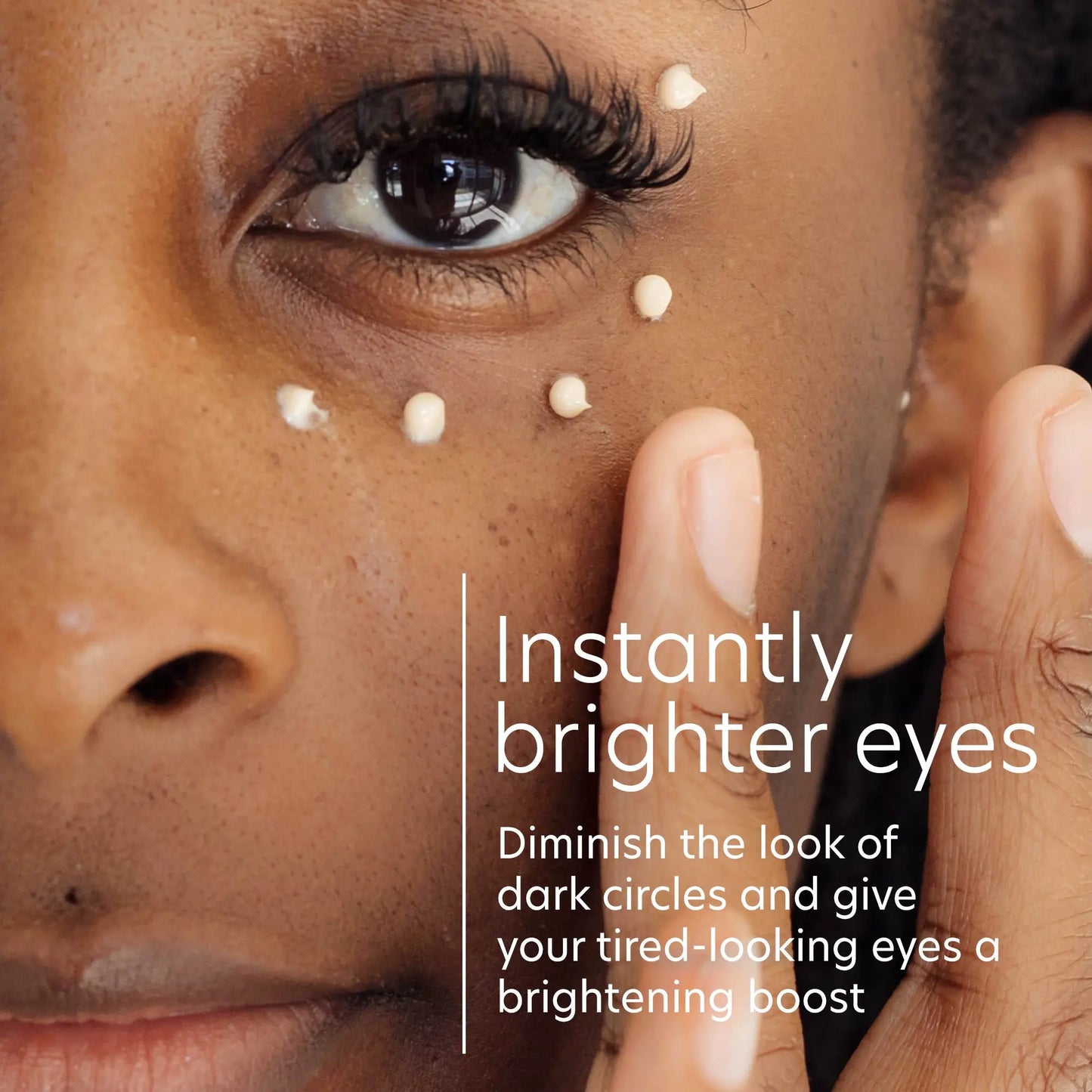 PCA Vitamin B3 Eye Cream applied under the eye for instant brightening, SkinSkulpt