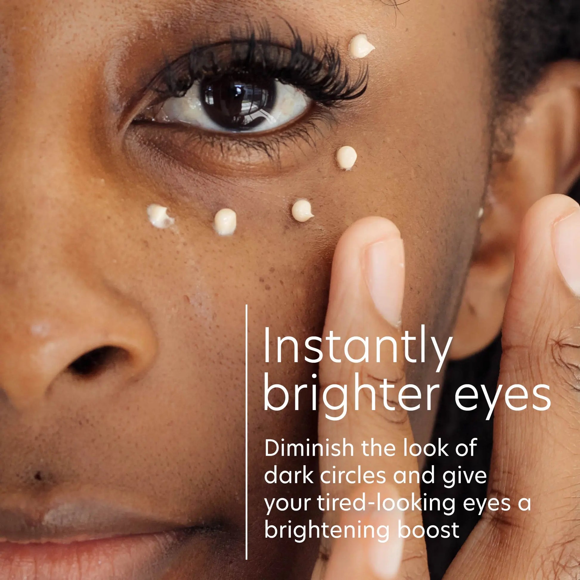 PCA Vitamin B3 Eye Cream applied under the eye for instant brightening, SkinSkulpt